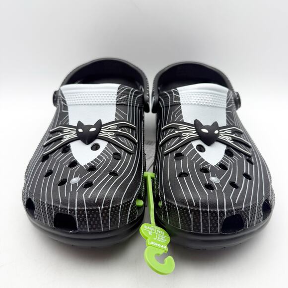 Crocs Classic Clog Mens 11 Jack Skellington Nightmare Before Christmas Black NWT